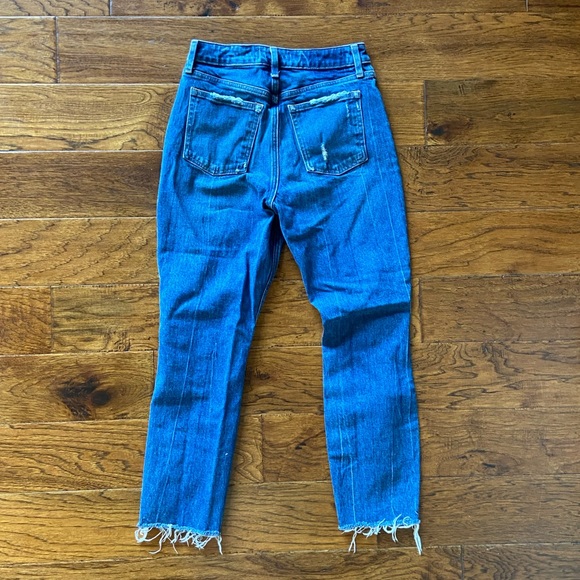 Abercrombie & Fitch Curve Love High Rise Mom Jean Dark Wash - Size 27 / 4r - Picture 2 of 5